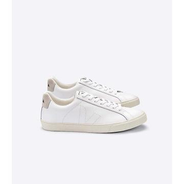 Veja ESPLAR LEATHER Joggesko Dame White/Beige | NO 621HAP